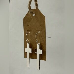 Silver Cross Earrings